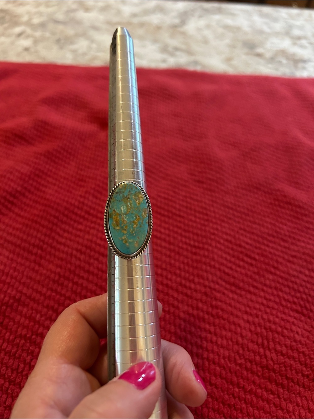 Phillip Sanchez 925 turquoise ring sz 9